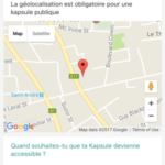 Scrrenshot géolocalisation