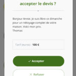 Screenshot accepter devis