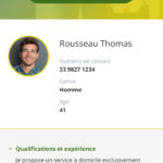 Screenshot créer profil